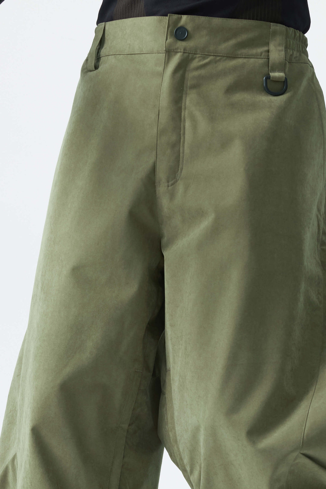 Men's Olive Green Brushed Barrel Snow Pants