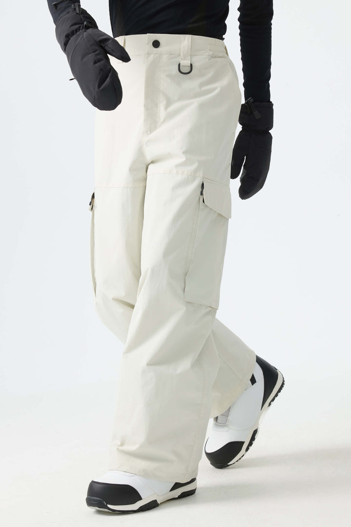 Men's Off White All-Mountain Performance Baggy Snow Pants