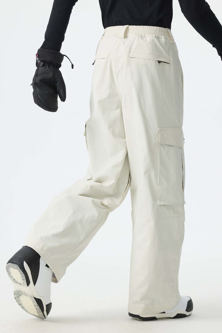 Men's Off White All-Mountain Performance Baggy Snow Pants
