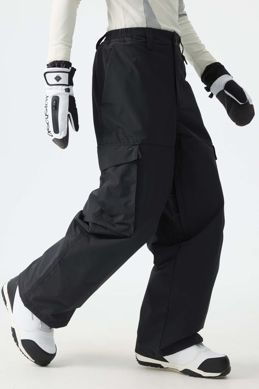 Men's Brown All-Mountain Performance Baggy Snow Pants