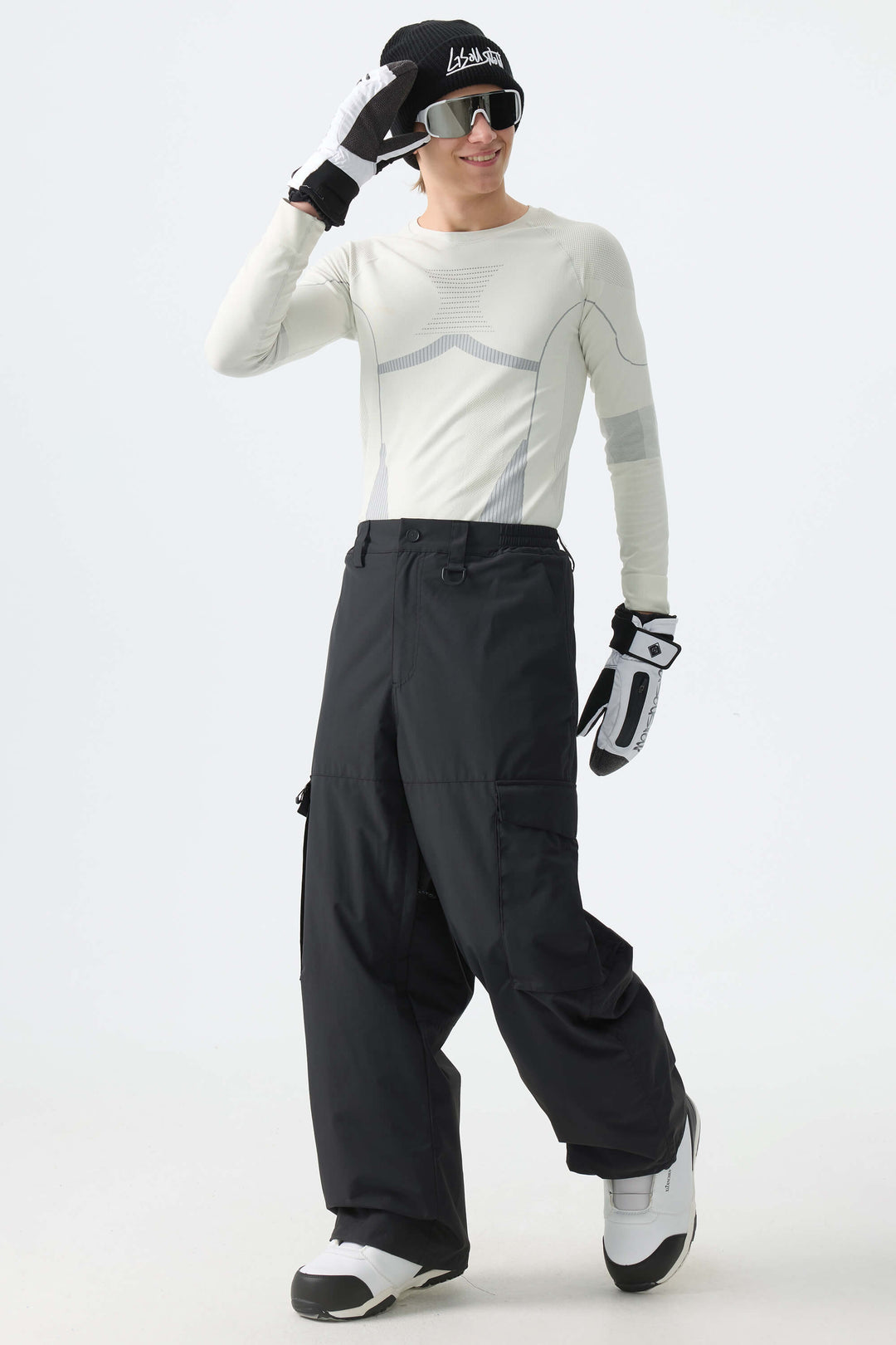 Men's Black All-Mountain Performance Baggy Snow Pants