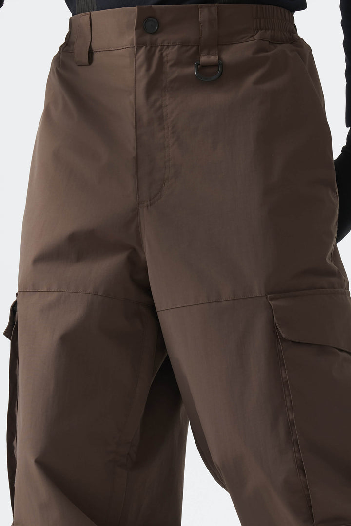 Men's Brown All-Mountain Performance Baggy Snow Pants