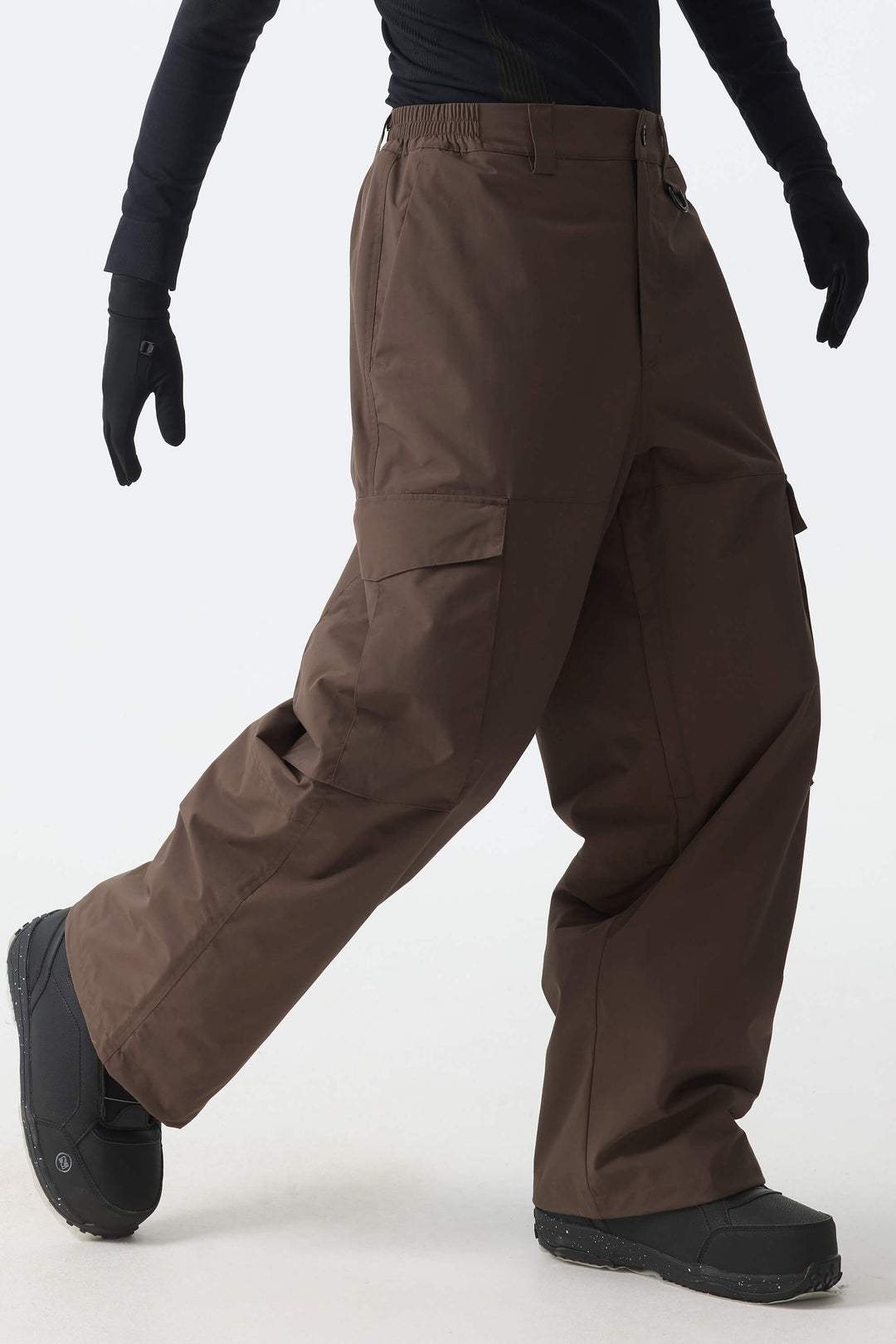 Men's Brown All-Mountain Performance Baggy Snow Pants
