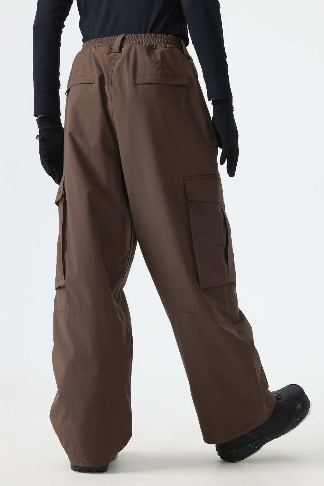 Men's Brown All-Mountain Performance Baggy Snow Pants