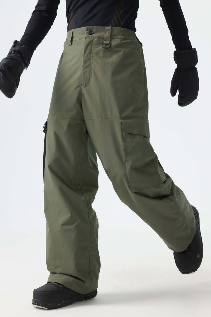 Men's Brown All-Mountain Performance Baggy Snow Pants