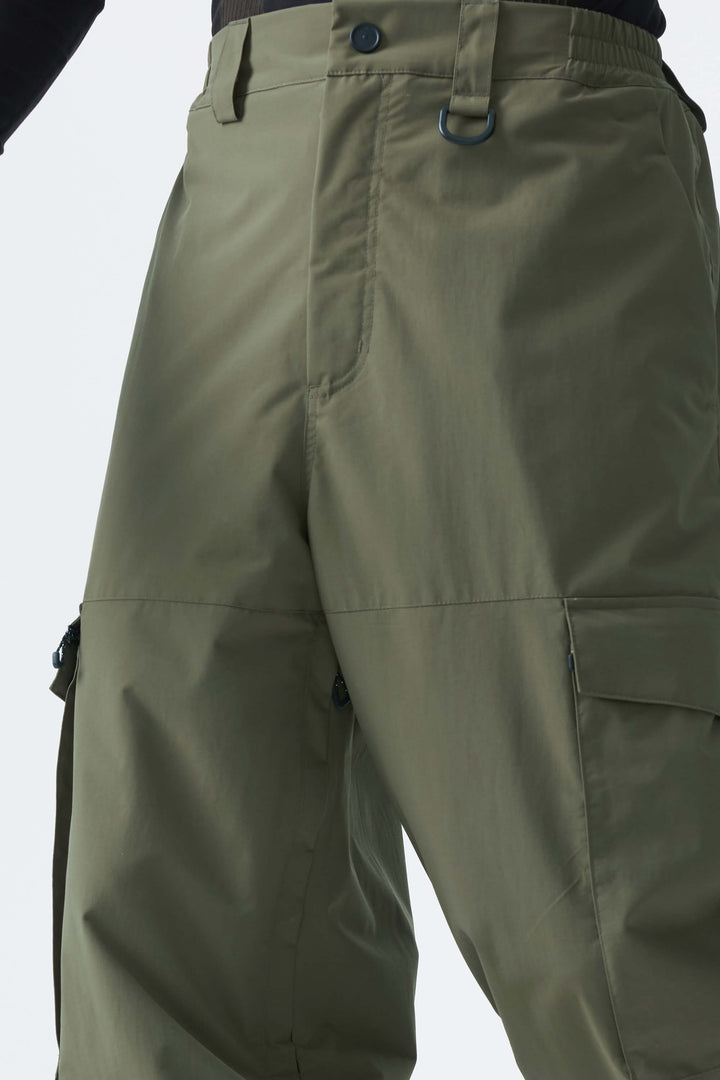 Men's Army Green All-Mountain Performance Baggy Snow Pants