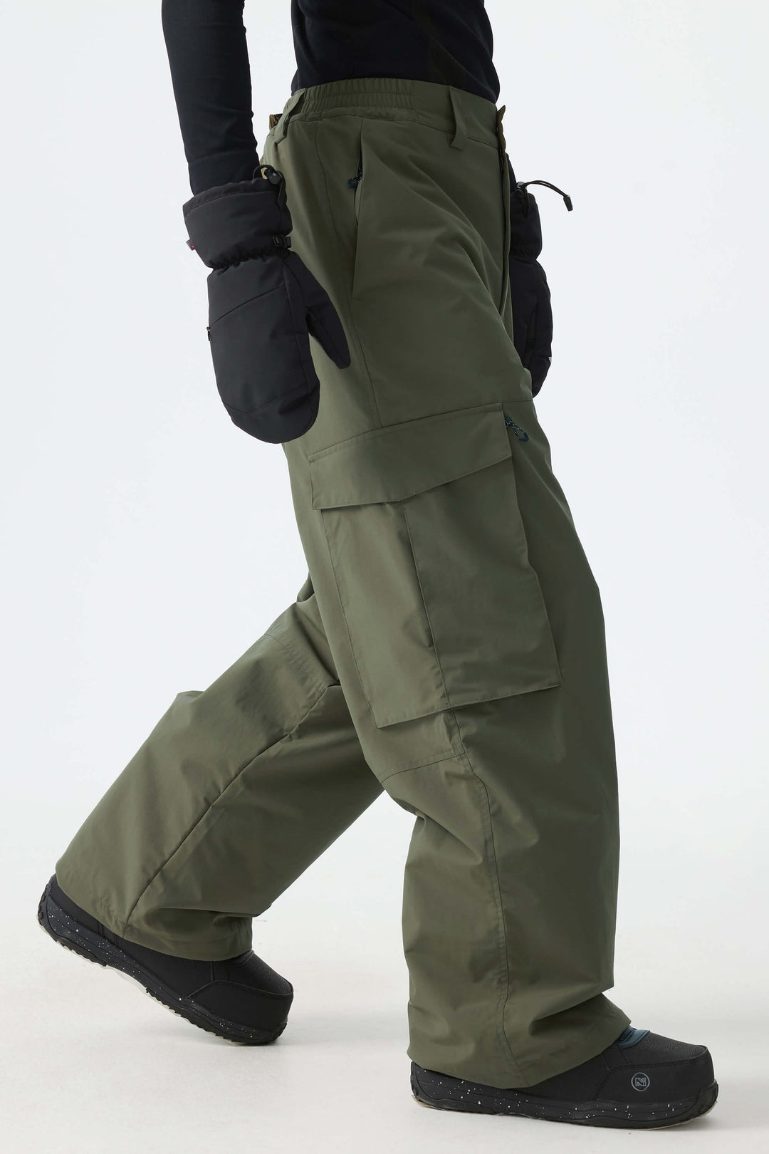Men's Brown All-Mountain Performance Baggy Snow Pants
