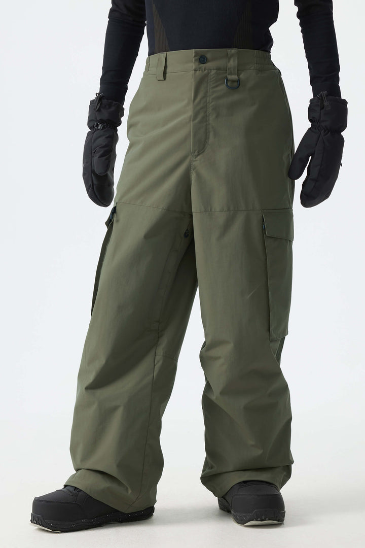 Men's Army Green All-Mountain Performance Baggy Snow Pants