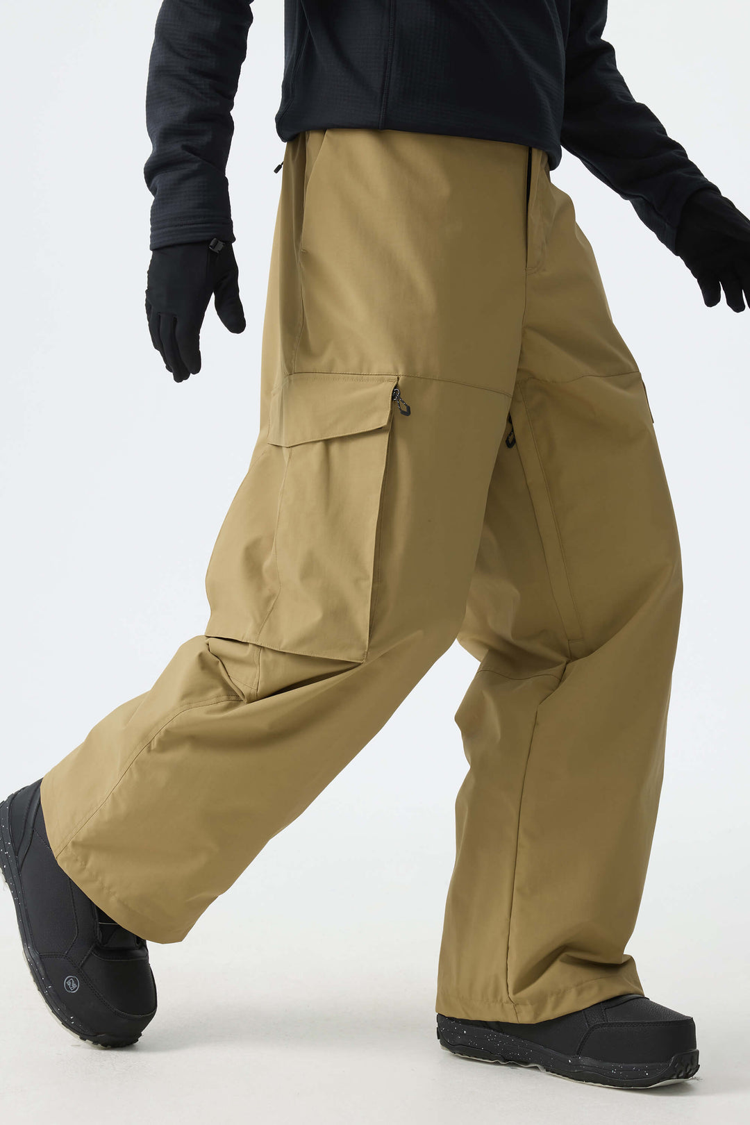 Men's Brown All-Mountain Performance Baggy Snow Pants