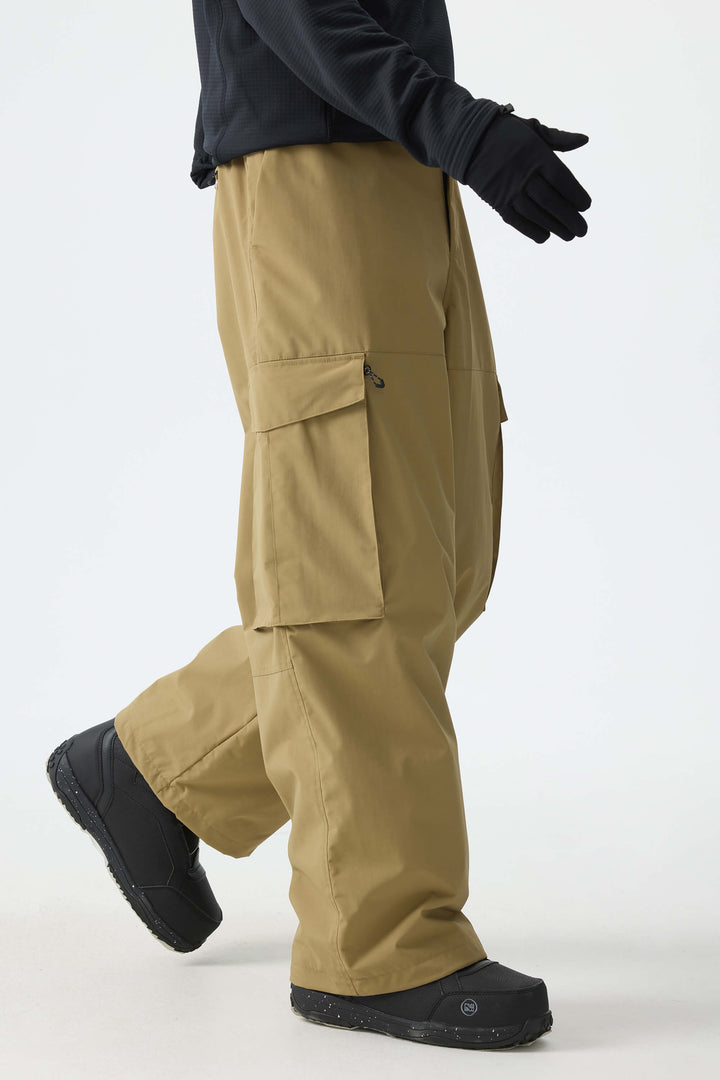 Men's Brown All-Mountain Performance Baggy Snow Pants
