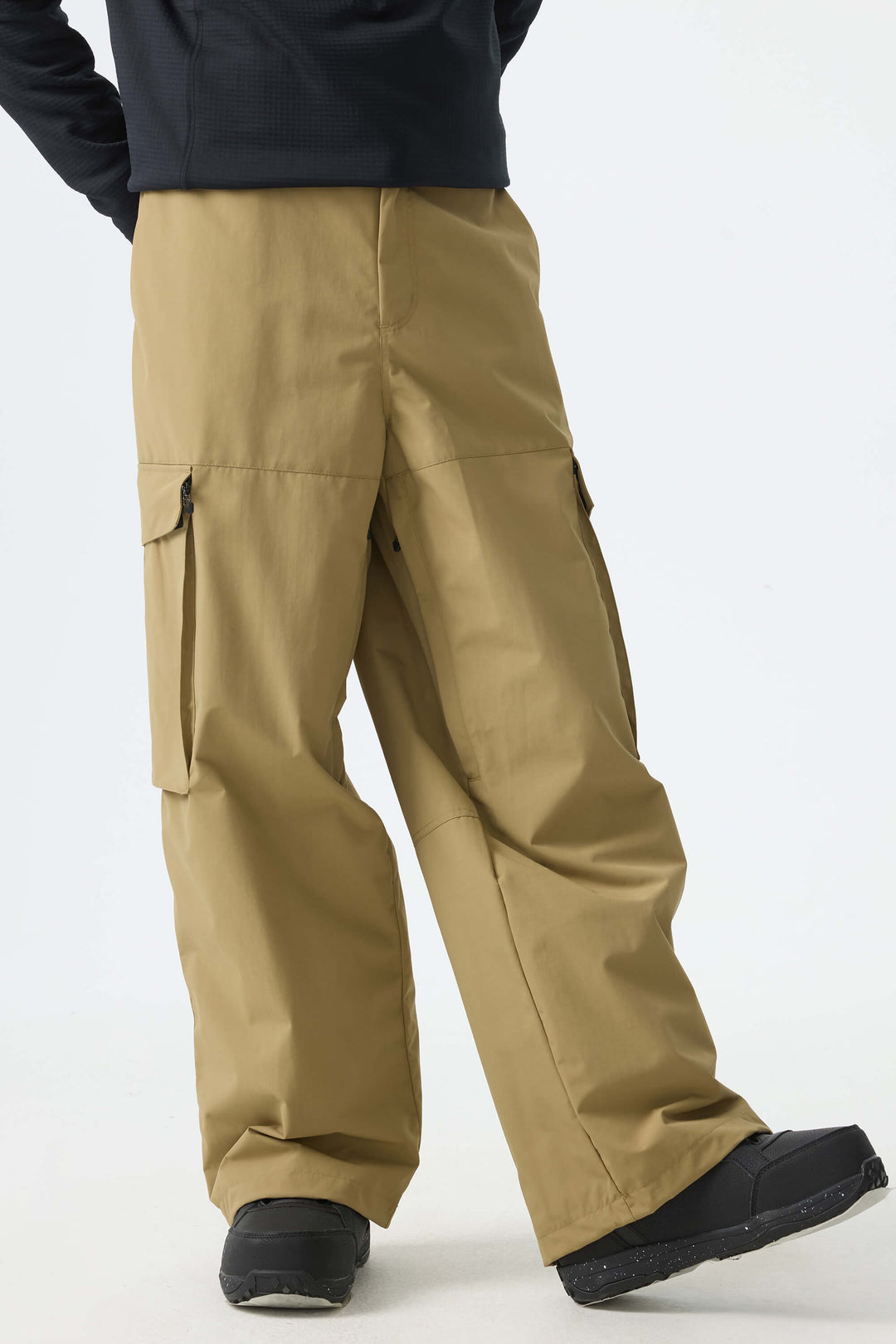 Men's Khaki All-Mountain Performance Baggy Snow Pants