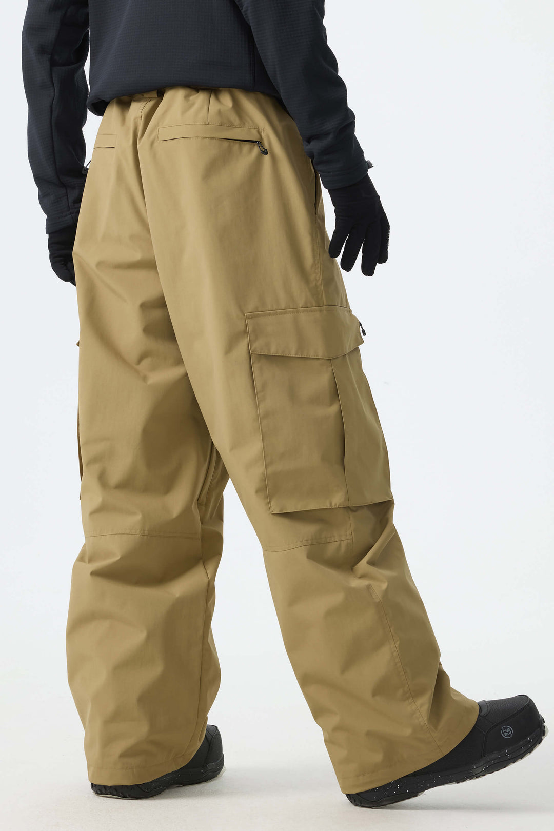 Men's Khaki All-Mountain Performance Baggy Snow Pants
