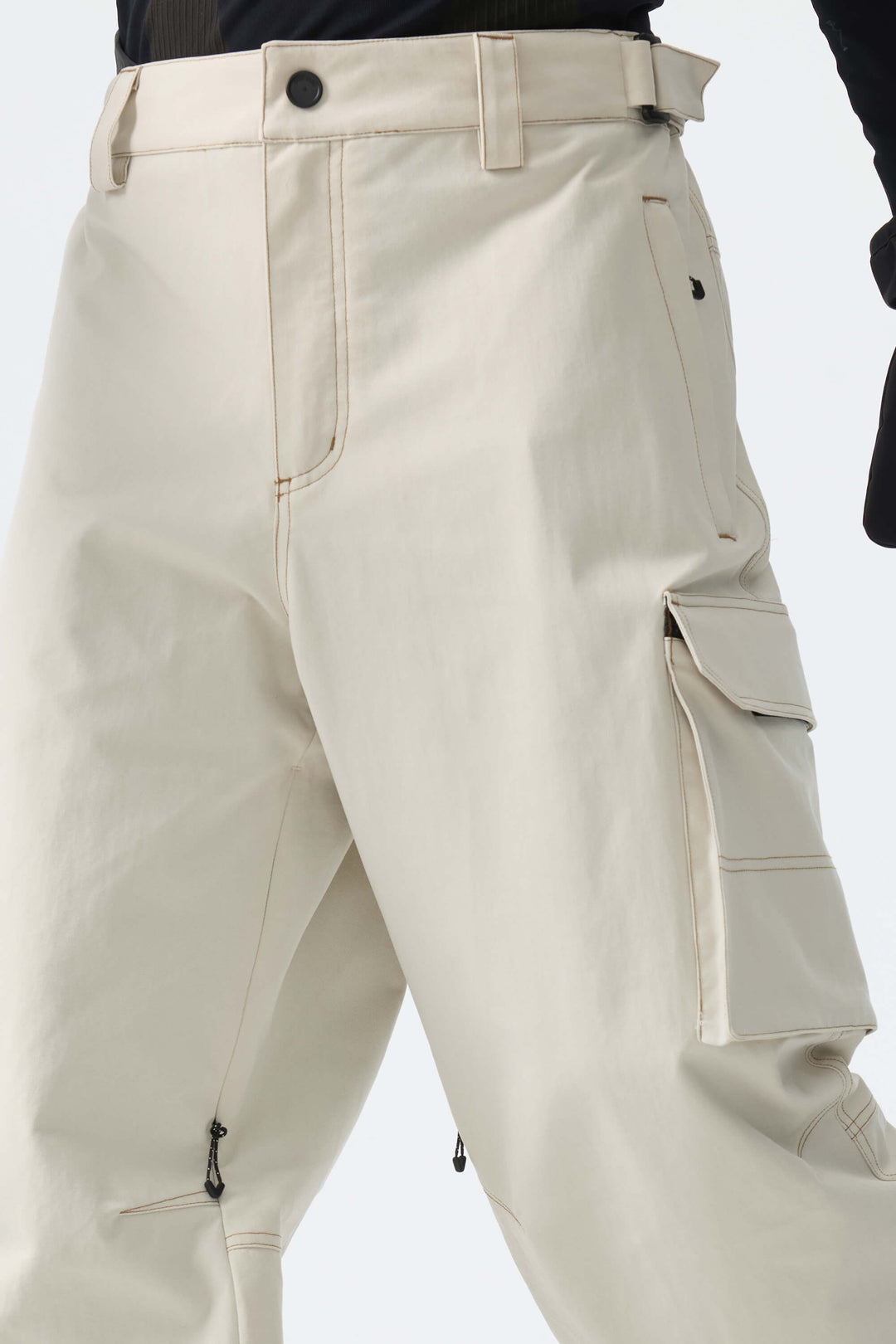 Men's Off White Barn Contrast-Stitch Baggy Snow Pants