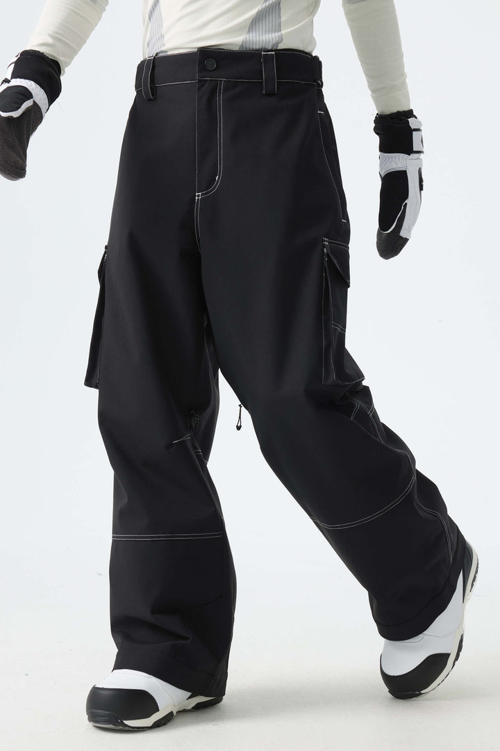 Men's Off White Barn Contrast-Stitch Baggy Snow Pants