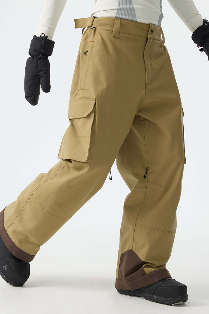 Men's Off White Barn Contrast-Stitch Baggy Snow Pants