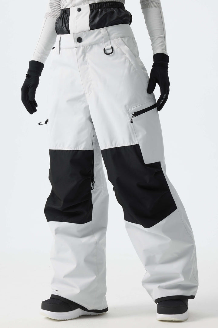 Calça de neve impermeável estruturada preta feminina
