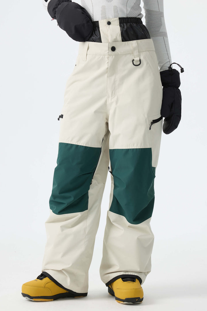 Calça de neve impermeável estruturada preta feminina