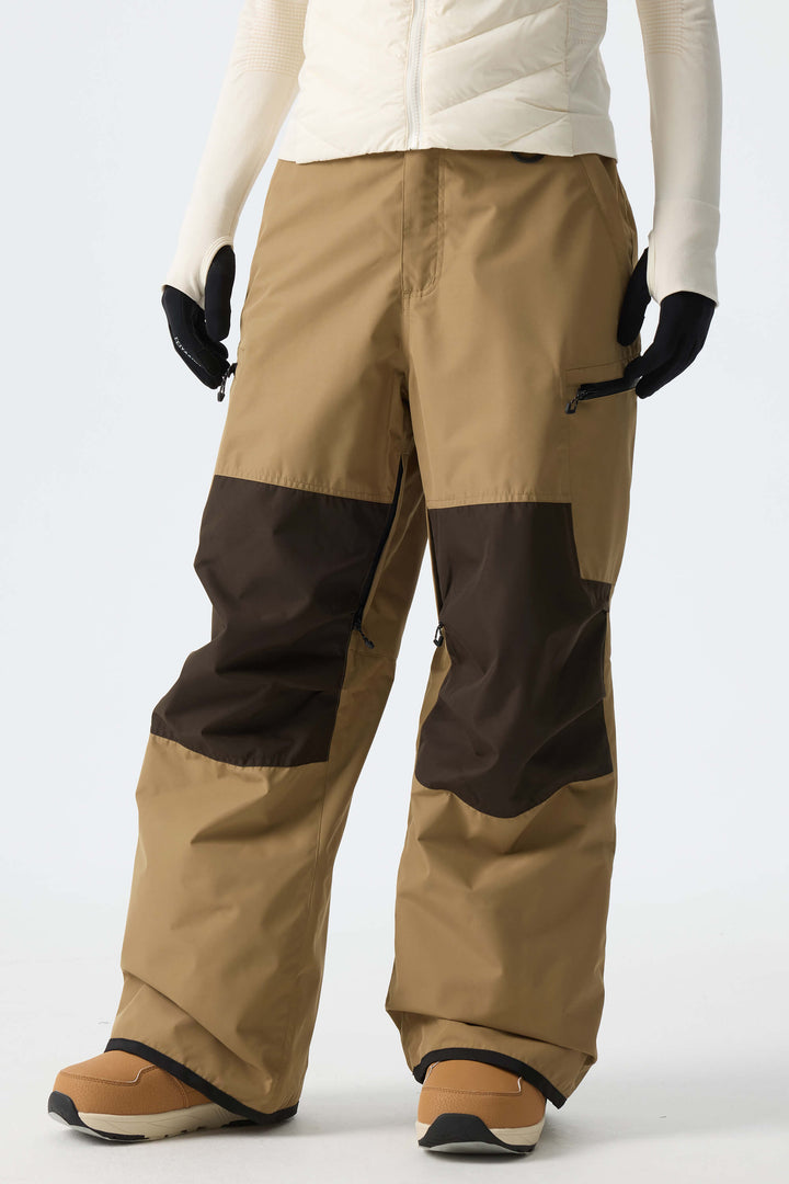 Calça de neve impermeável estruturada preta feminina