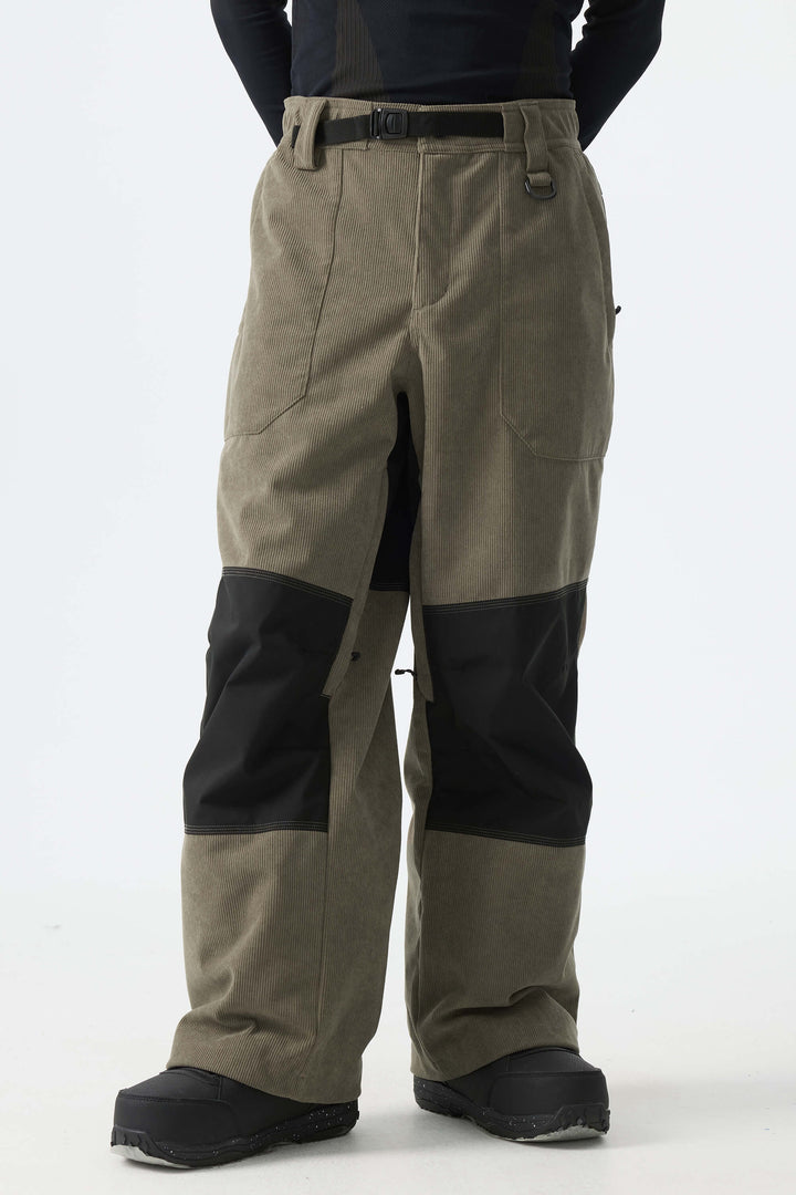 Men's Black Corduroy Snow Pants
