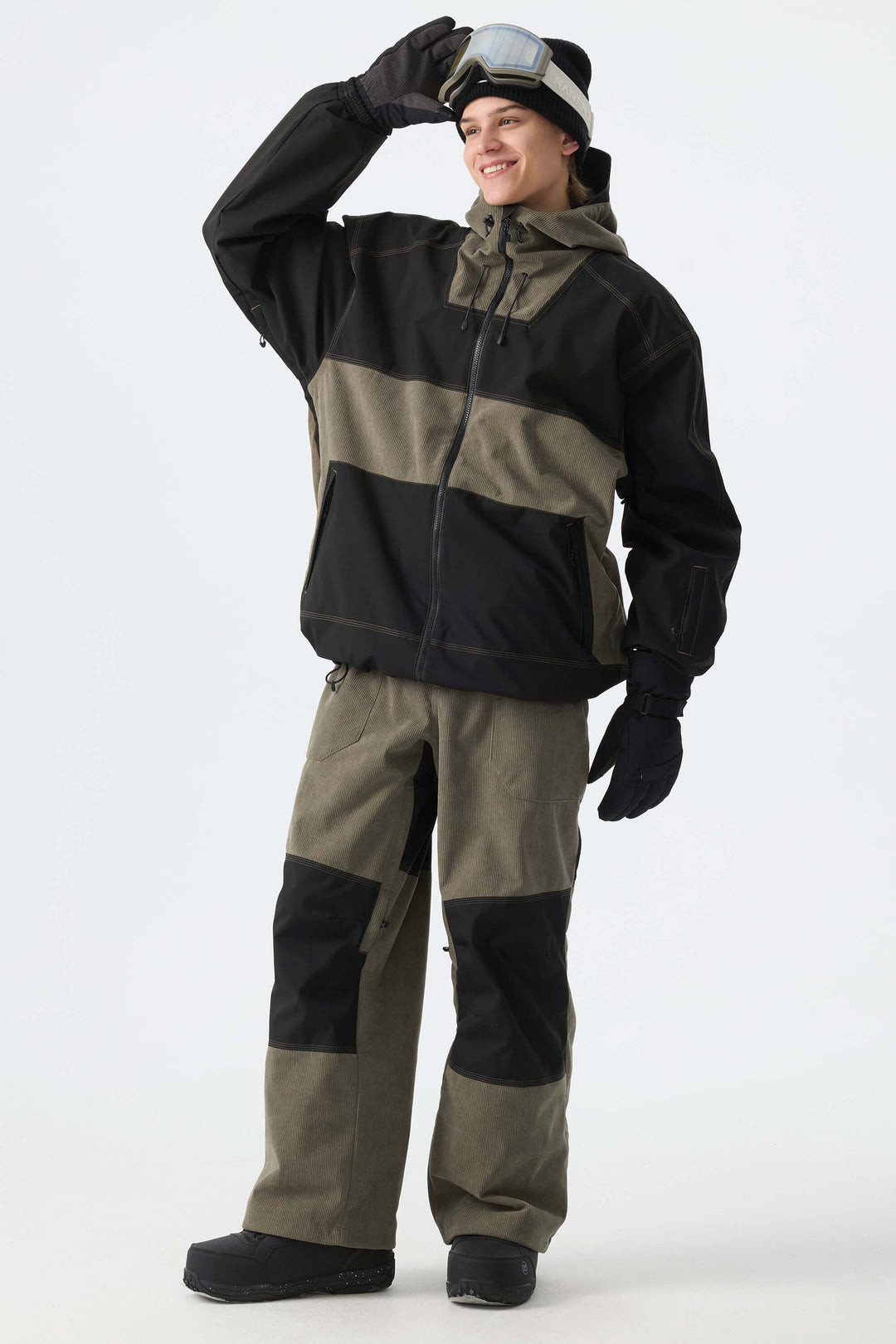 Men's Black Corduroy Snow Pants