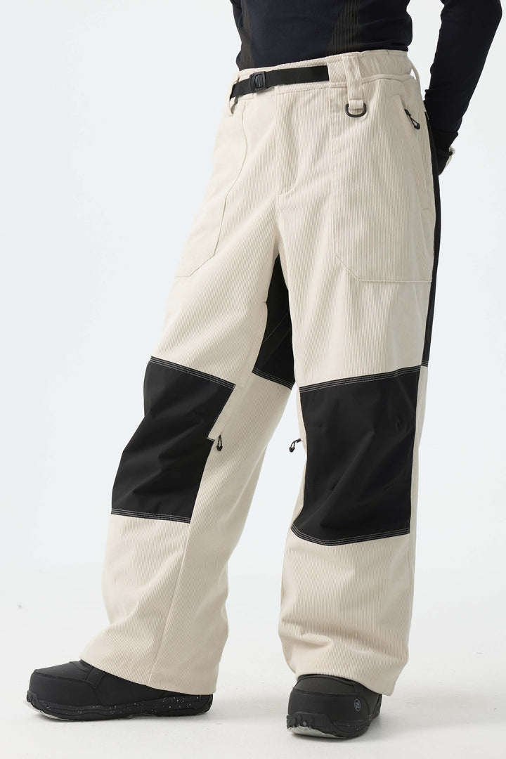 Men's Black Corduroy Snow Pants