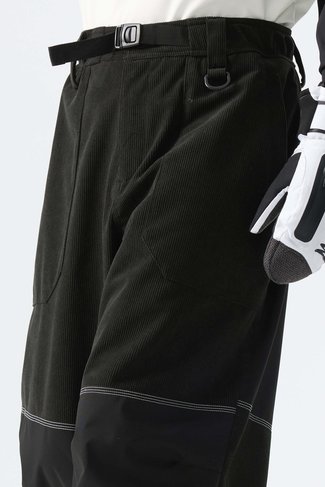 Men's Black Corduroy Snow Pants