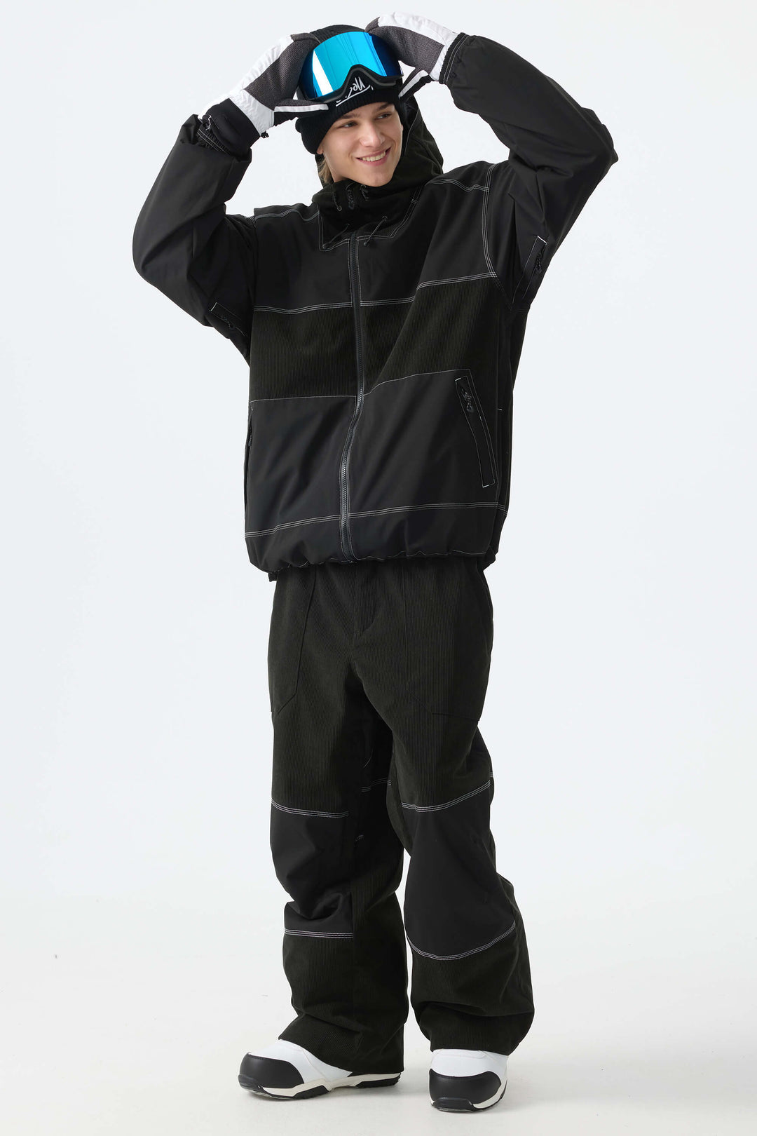 Men's Black Corduroy Snow Pants