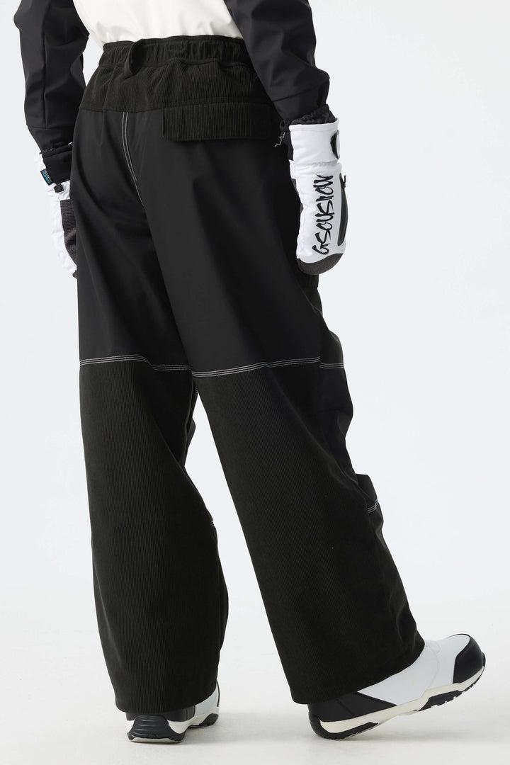 Men's Black Corduroy Snow Pants