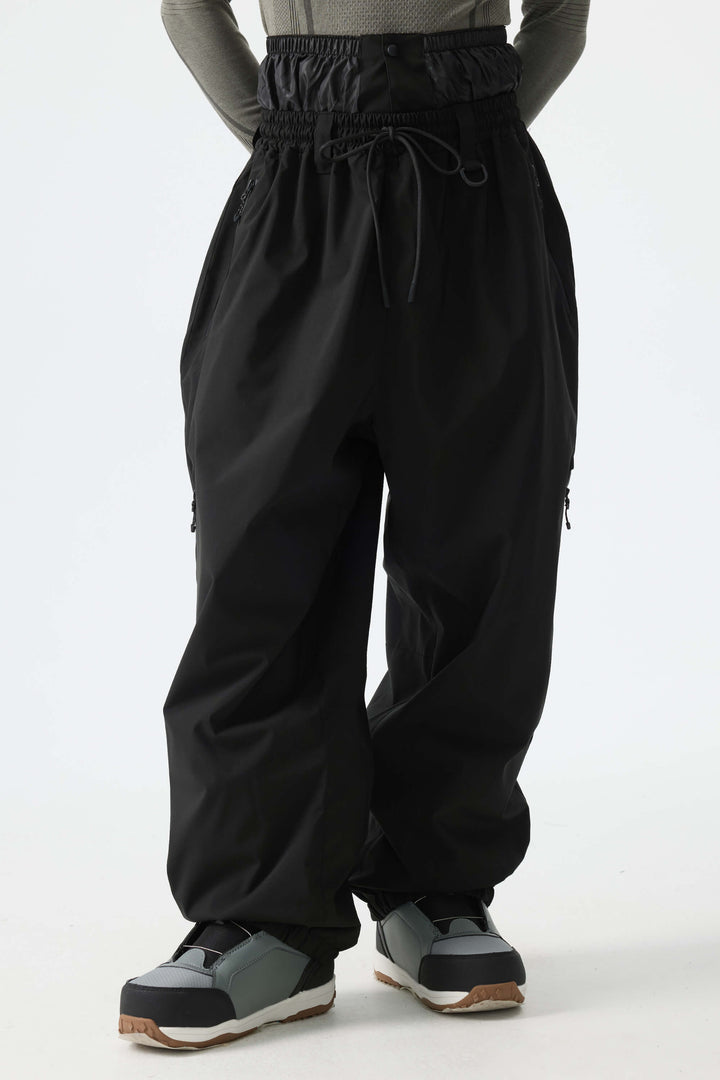 Men’s Off White Baggy Drawstring Snow Pants
