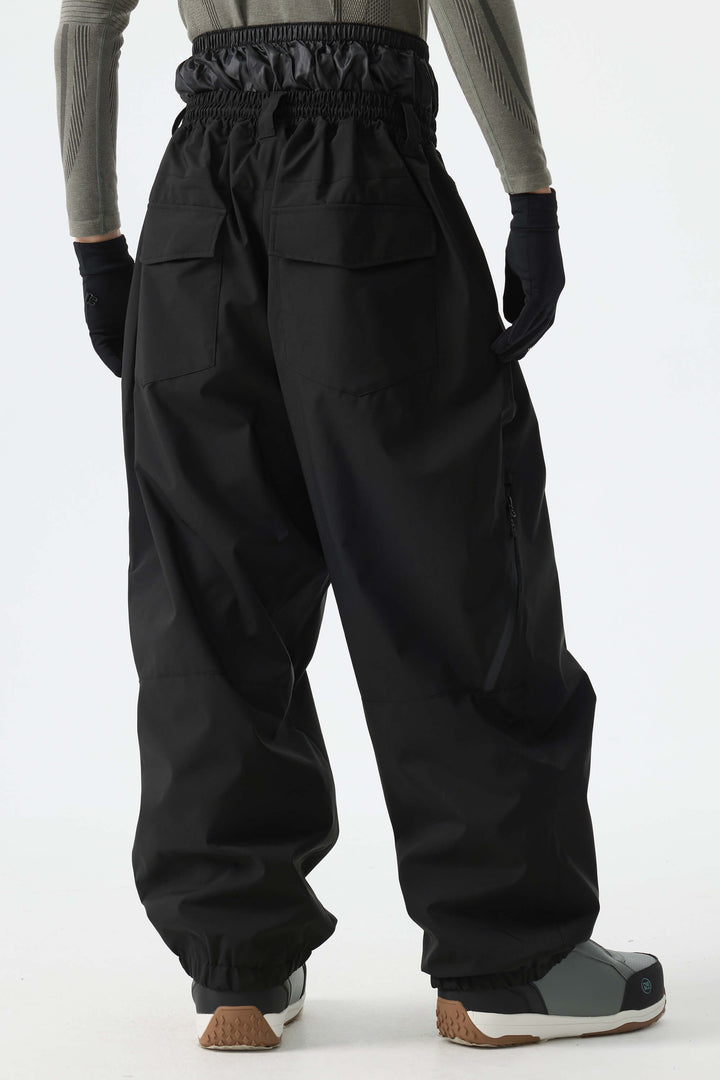 Men’s Off White Baggy Drawstring Snow Pants
