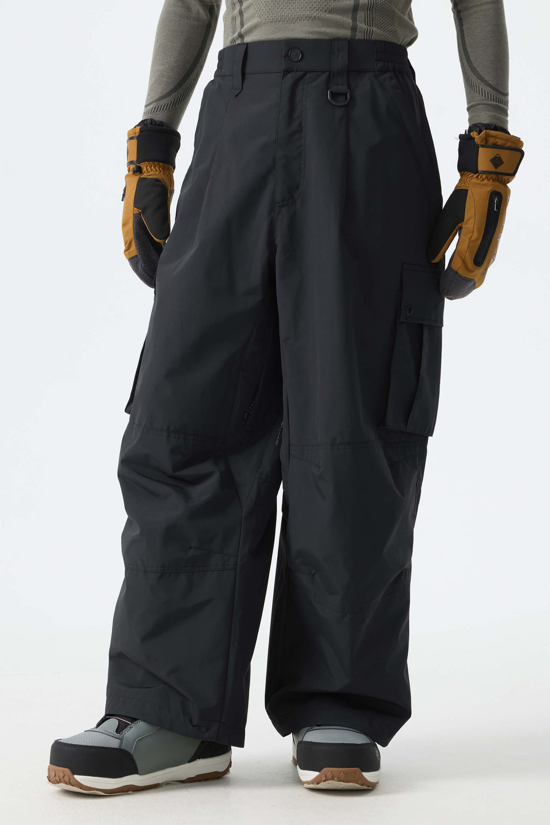 Men’s Off White Baggy Cargo Snow Pants
