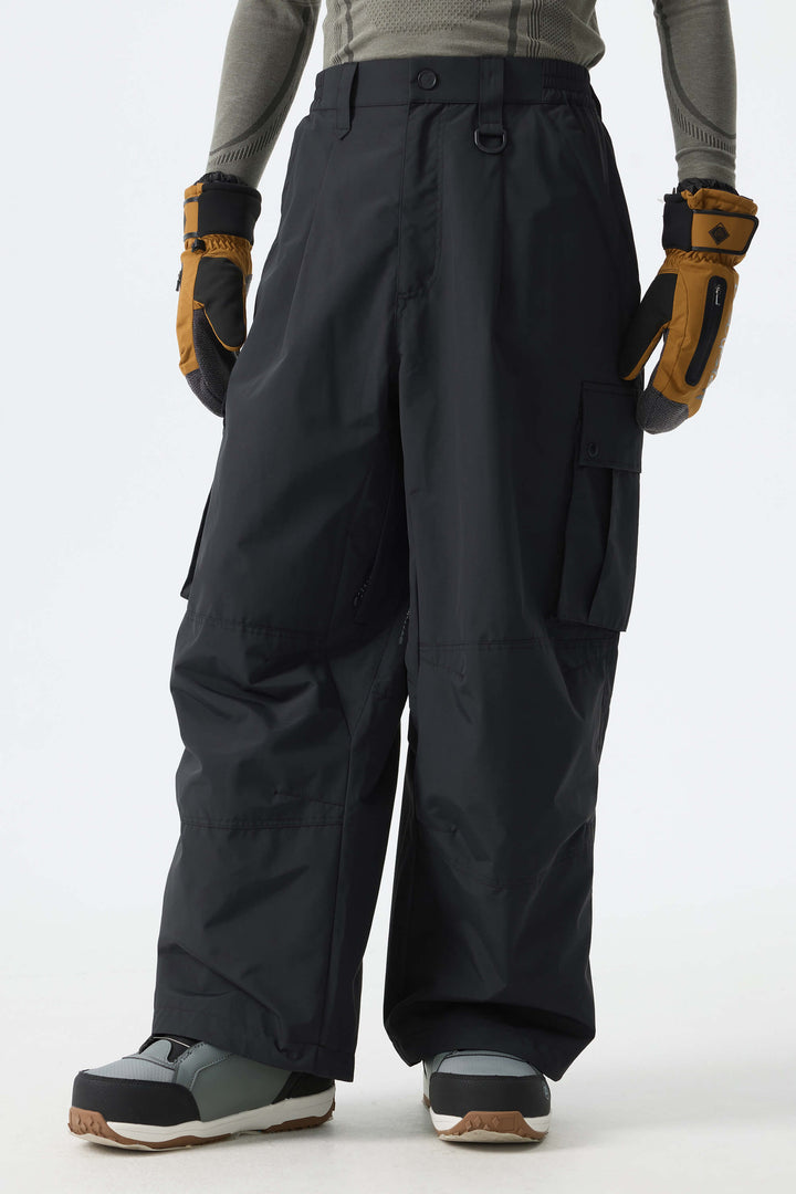 Men’s Off White Baggy Cargo Snow Pants