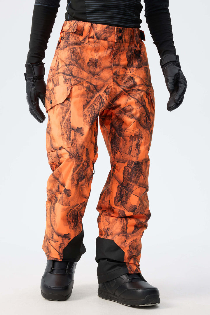 Men’s Bark Woodland Camo High-Back Cargo Snow Pants