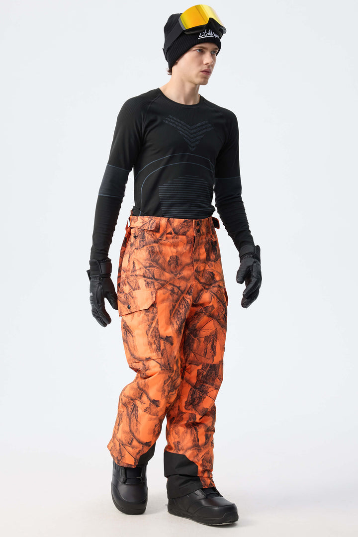 Men’s Blaze Woodland Camo High-Back Cargo Snow Pants