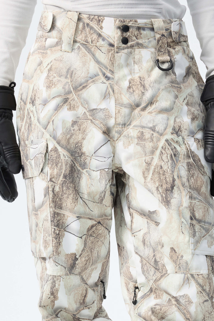 Women’s Snow Woodland Camo High-Back Cargo Snow Pants