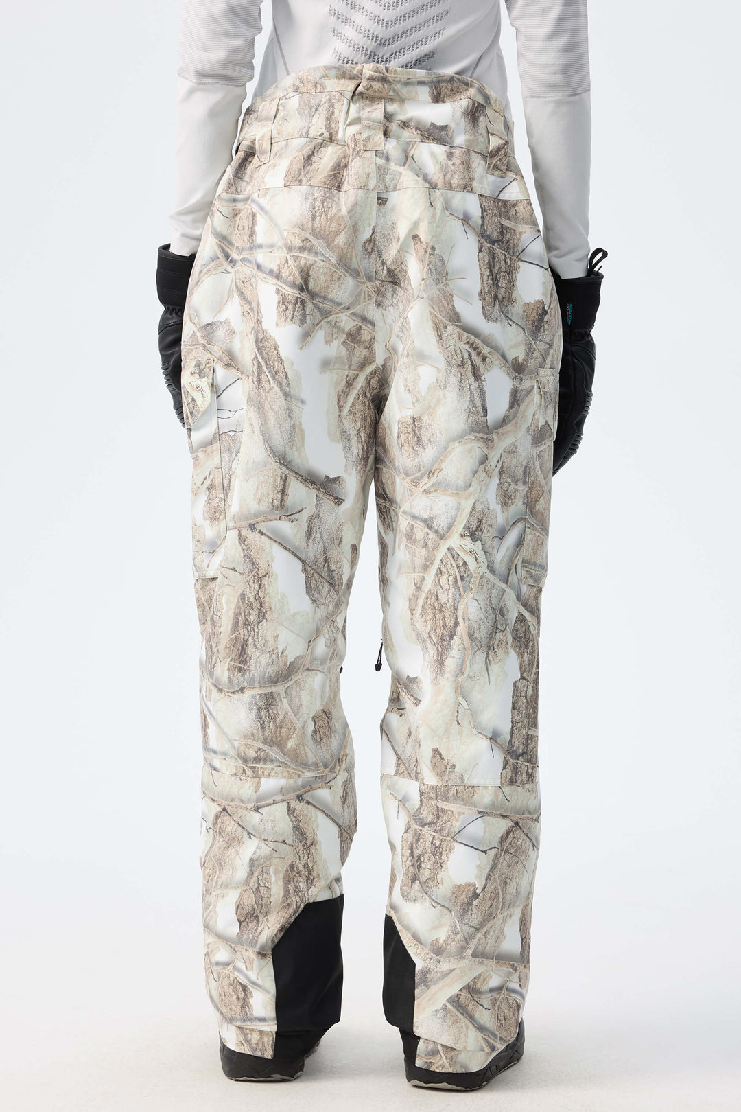 Women’s Snow Woodland Camo High-Back Cargo Snow Pants