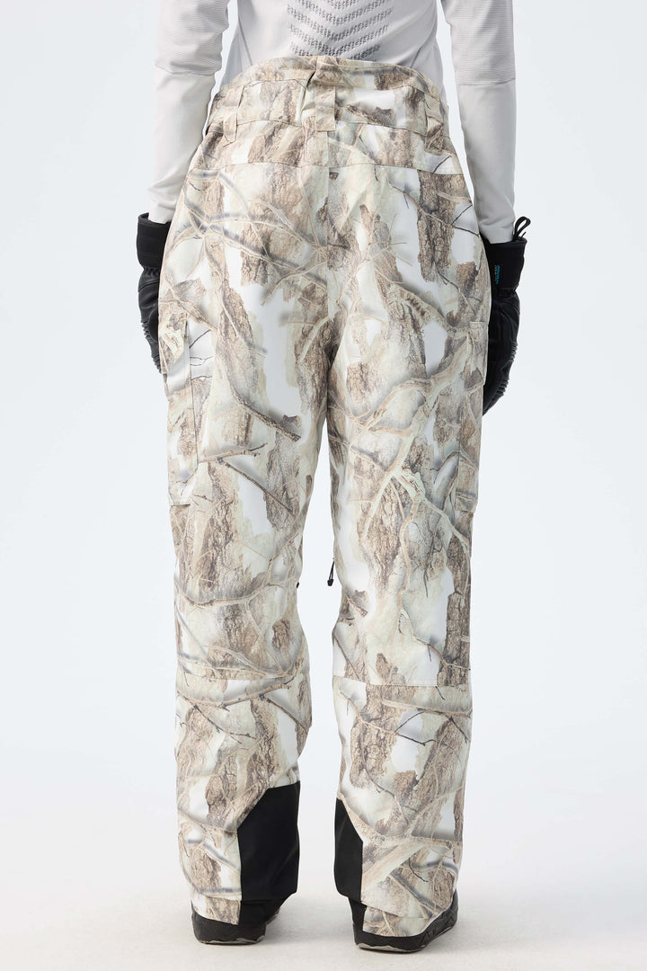 Women’s Snow Woodland Camo High-Back Cargo Snow Pants
