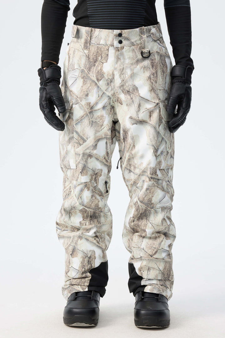 Men’s Bark Woodland Camo High-Back Cargo Snow Pants