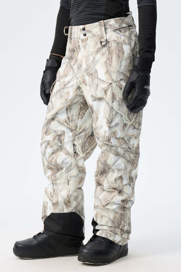 Men’s Bark Woodland Camo High-Back Cargo Snow Pants