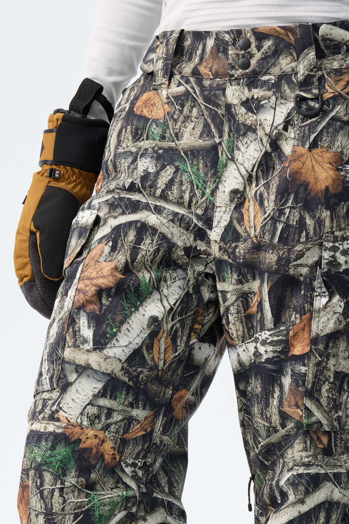 Women’s Bark Woodland Camo High-Back Cargo Snow Pants