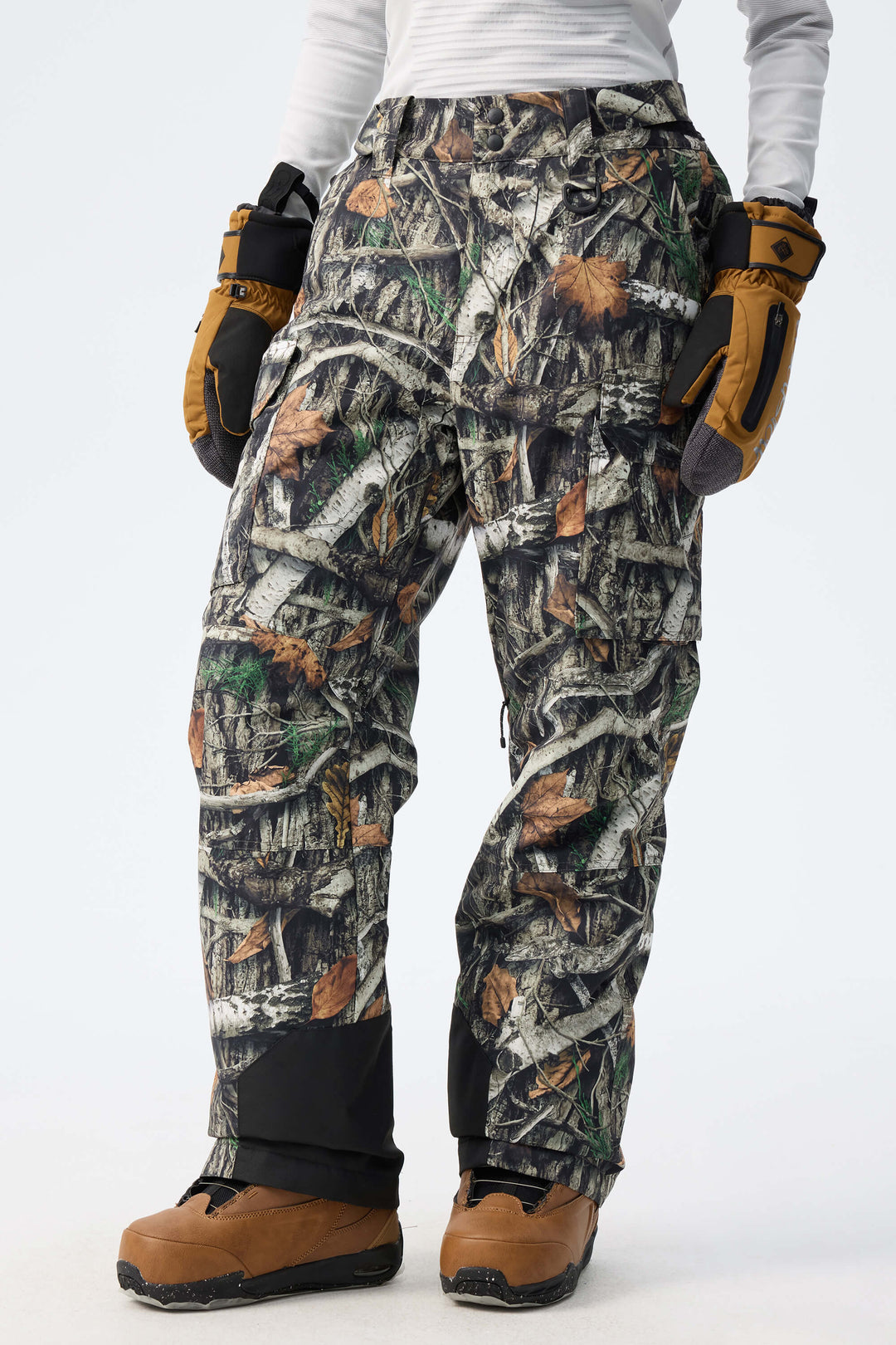 Women’s Bark Woodland Camo High-Back Cargo Snow Pants