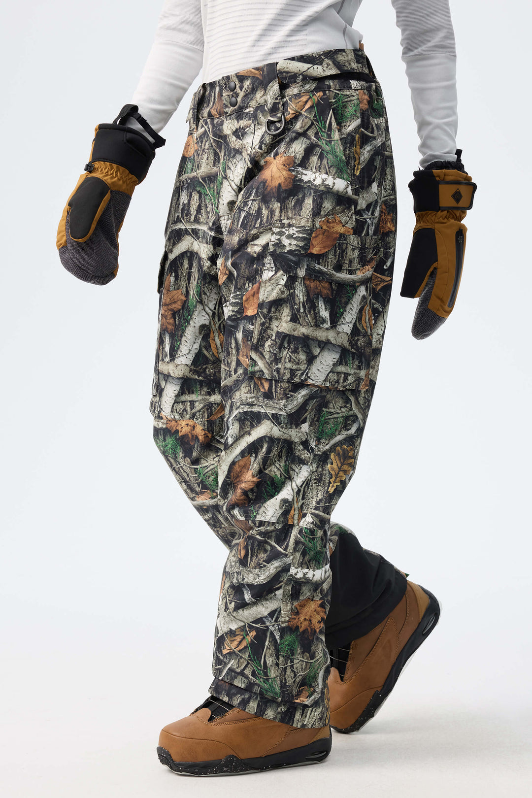 Women’s Bark Woodland Camo High-Back Cargo Snow Pants