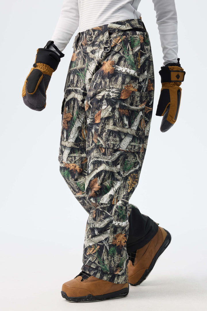 Women’s Bark Woodland Camo High-Back Cargo Snow Pants