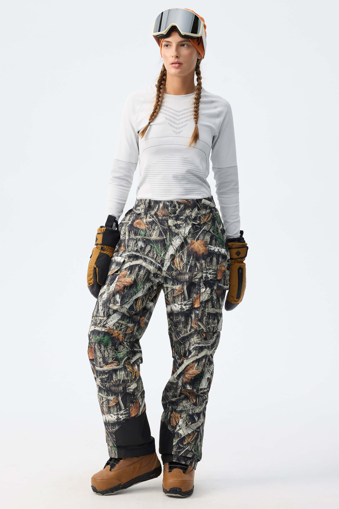 Women’s Bark Woodland Camo High-Back Cargo Snow Pants