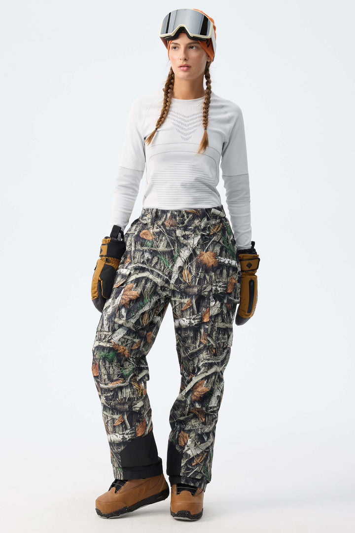 Women’s Bark Woodland Camo High-Back Cargo Snow Pants