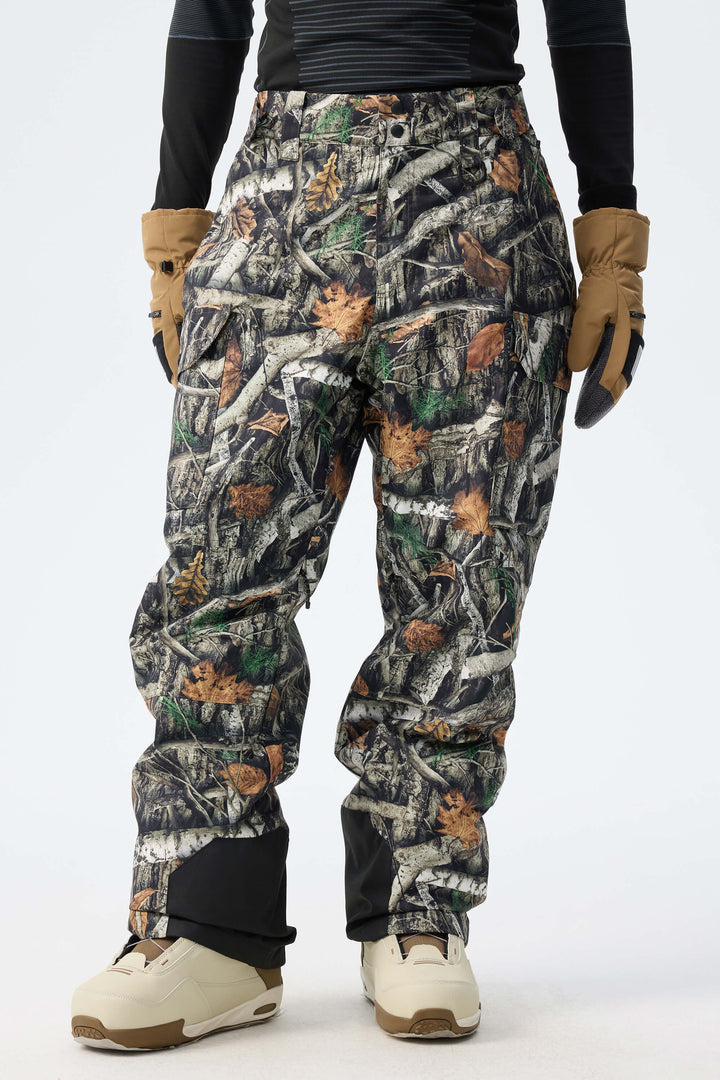 Men’s Bark Woodland Camo High-Back Cargo Snow Pants
