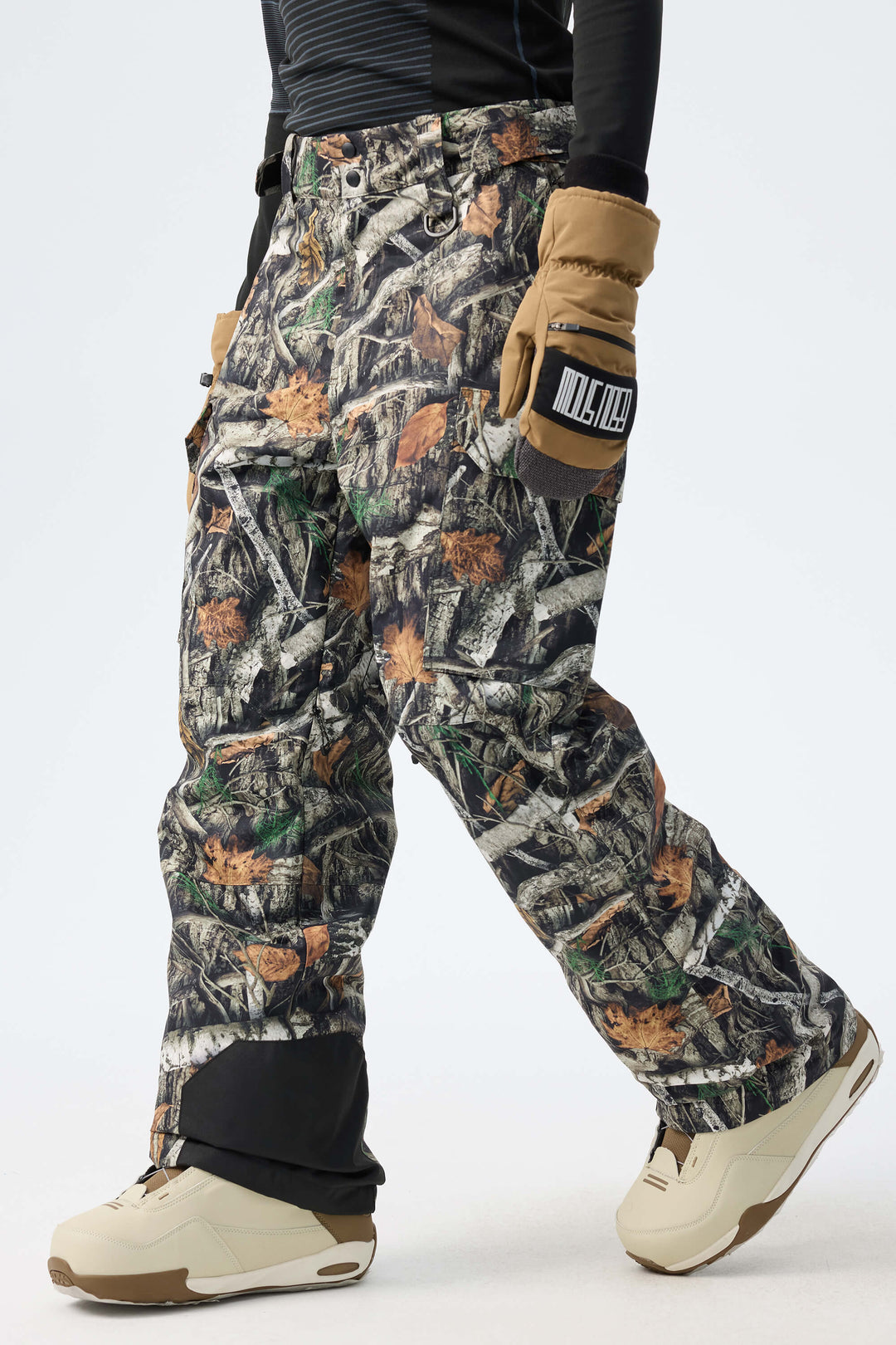 Men’s Bark Woodland Camo High-Back Cargo Snow Pants