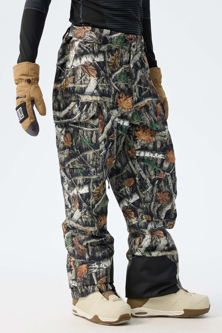 Men’s Bark Woodland Camo High-Back Cargo Snow Pants