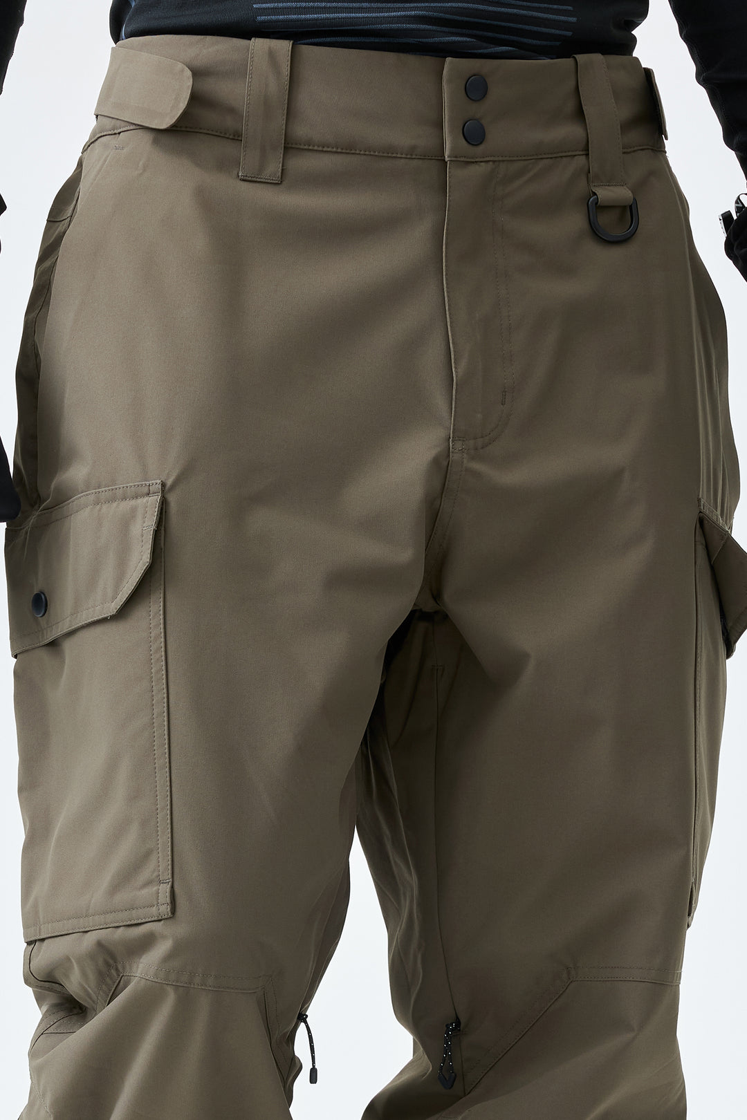 Men's Olive Drab High-Back Cargo Snow Pants