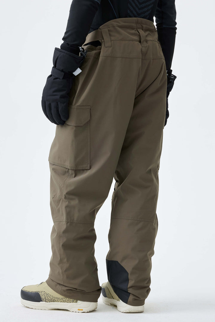 Men's Olive Drab High-Back Cargo Snow Pants